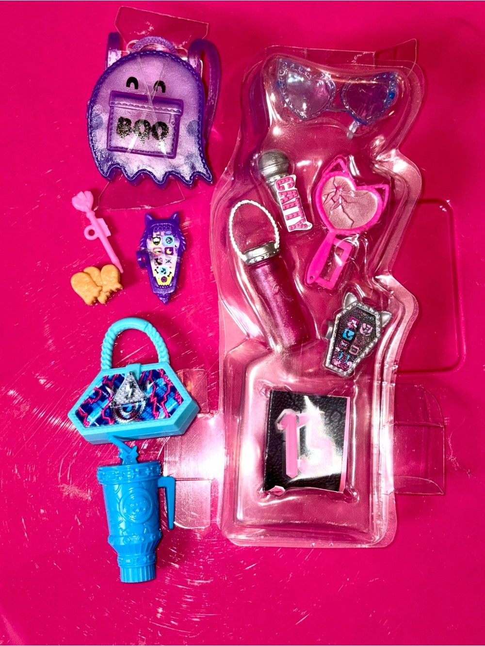 Monster High Doll Accessories from Frankie Stein, Catty Noir & Spectra See Descr